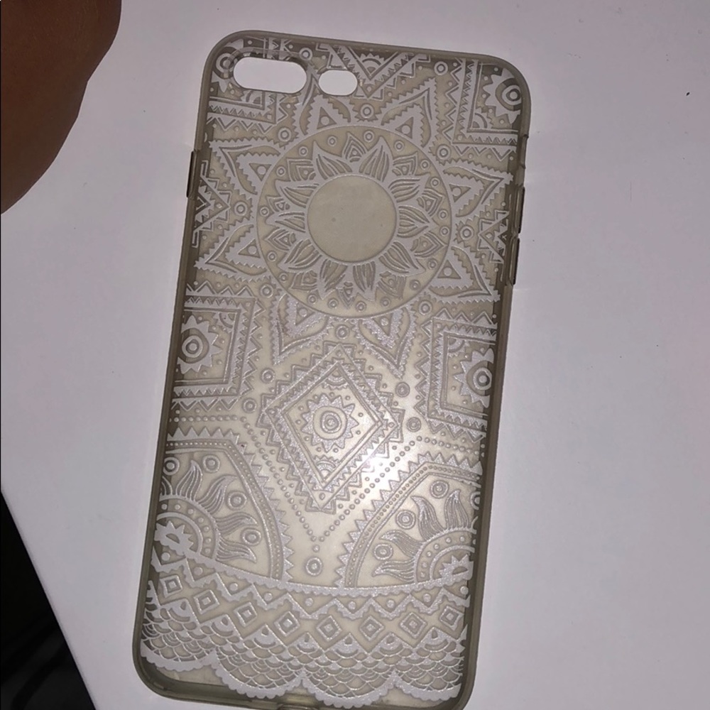 Clear iPhone 6 and 7 plus case with white